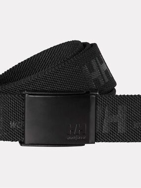 Helly Hansen Black Webbing Belt with HH Logo Buckle